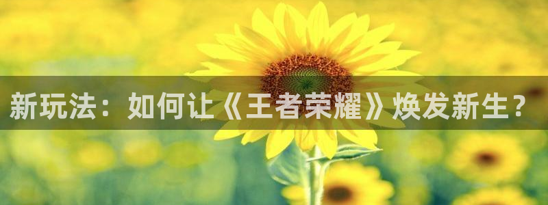 杏运娱乐手机端官网：新玩法：如何让《王者荣耀》焕发新生？